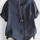 Sarah - Comfortable Short Sleeve Blouse