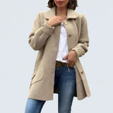 Dahlia - Classic Button-Down Oversized Coat