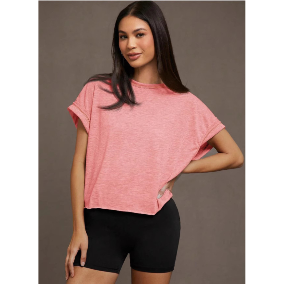LILLIAN - Women Everyday Cut Out Hemline Womenswear Top