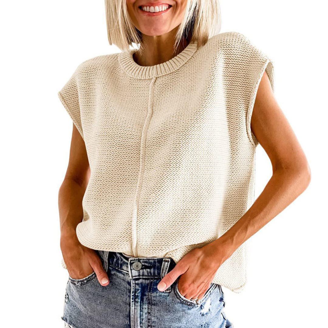 GEMMA - Casual Minimalist Crewneck Sleeveless Top