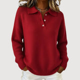 Iris - Cozy Collared Knit Sweater