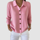 Leah - Soft Button-Up Knit Cardigan