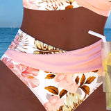 Marianne - Bikini with Contrasting Floral Print and Slit
