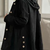 Solène - Corduroy Hooded Cardigan