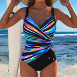 Katherine - Elegant swimsuit with colourful print