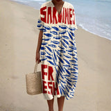 Emily - Dress with Sardine Pattern