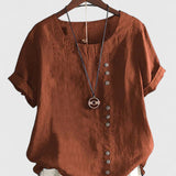 Sarah - Comfortable Short Sleeve Blouse