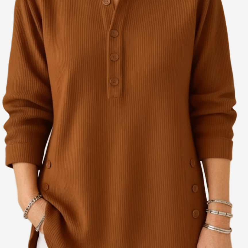 Madeleine – Long Sleeve Solid Knit Sweater