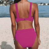 Ella - High-Waisted Solid Swimsuit