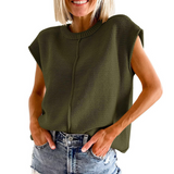 GEMMA - Casual Minimalist Crewneck Sleeveless Top
