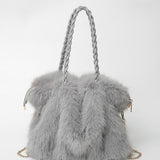 Cécile - Women Plush Velvet Shoulder Tote