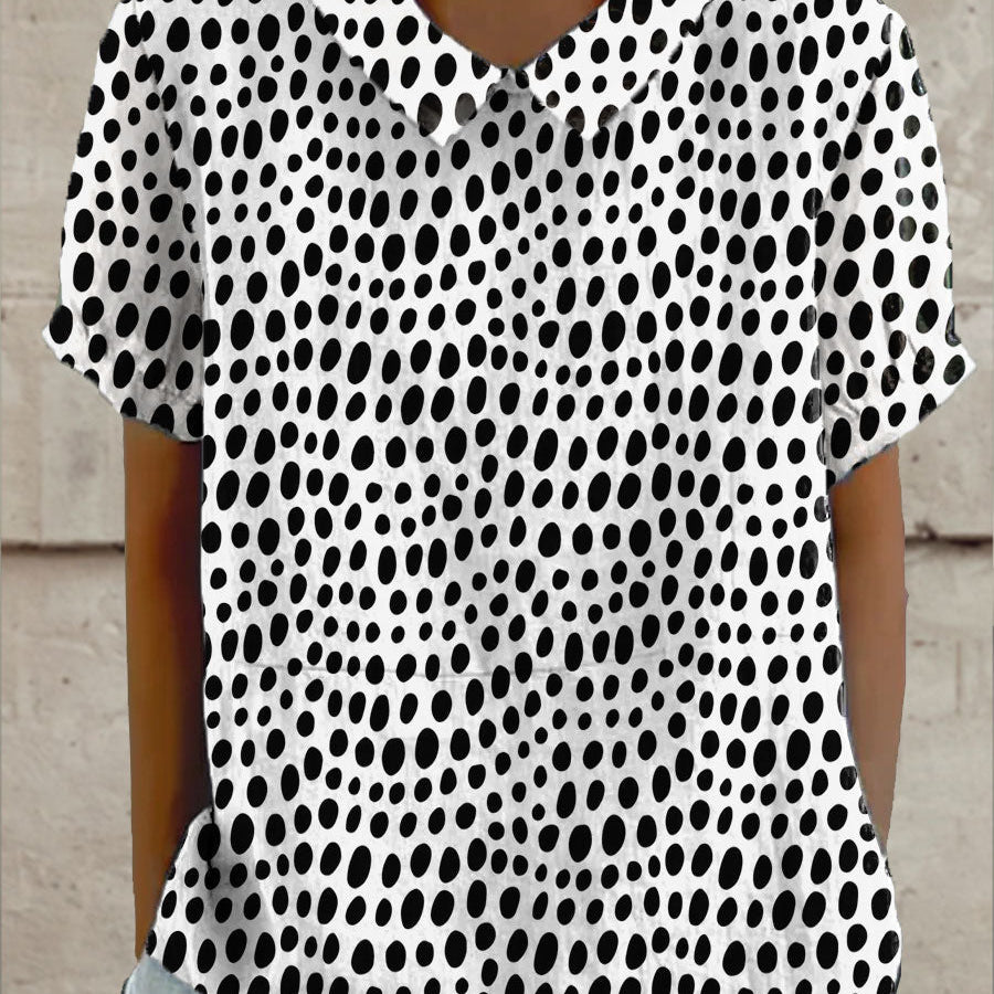 Allison - Polka Dot Print Blouse