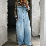 Alicia - One Piece Denim Shirt Jumpsuit