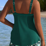 Vanessa - Striped Tankini with Two-Piece Swimsuit Bottom