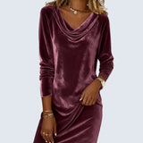 Zoé - Loose Fitting Velvet Dress