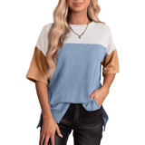 ADRIENNE - Casual Loose Fit Striped Summer Top