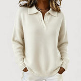 Iris - Cozy Collared Knit Sweater