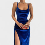Chelsea - Velvet Dress with Slit