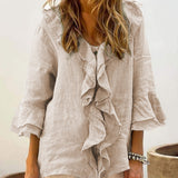 DELILAH - Women Chic Bell Sleeve Ruffle Top