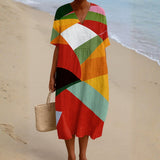 Éliane - Colourful Patchwork Dress