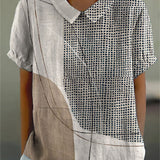 Éliane - Blouse with Abstract Dots and Lines