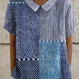 Simone - Patchwork Print Blouse