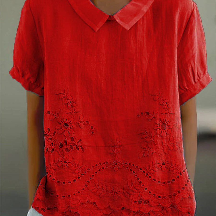 Kayla - Embroidered Floral Blouse