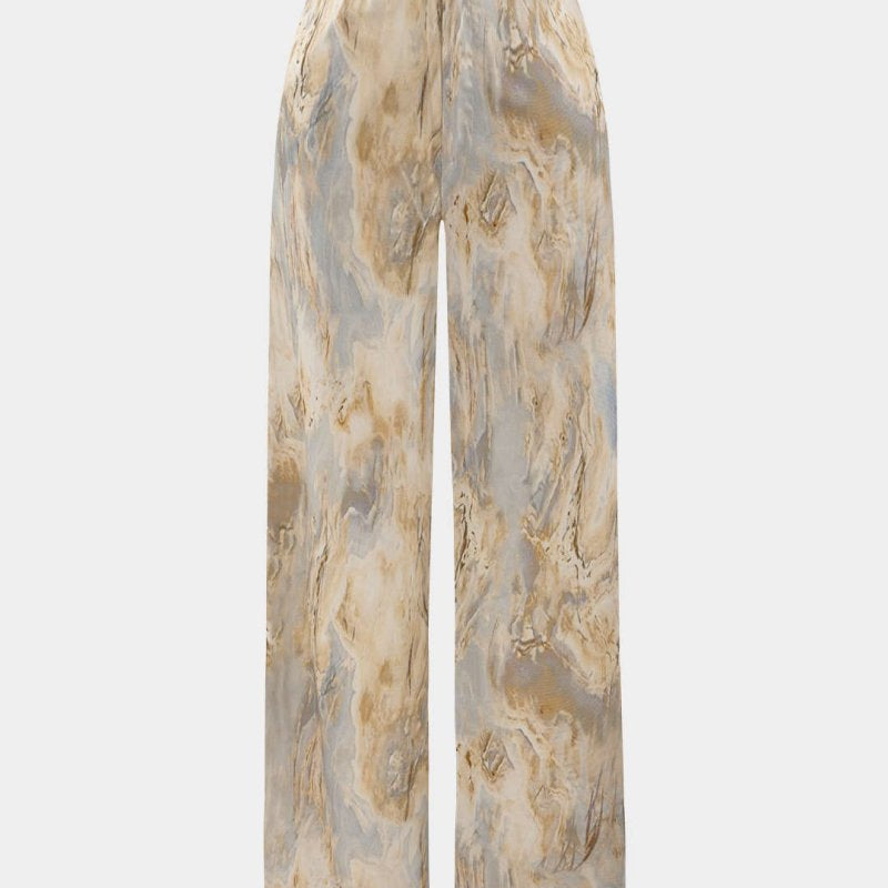 Inna High Waist pants with Marble Pattern