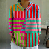 Cassandra - Geometric Colourplay Blouse