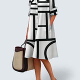 Delilah - Shirt Dress with Geometric Print