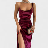 Chelsea - Velvet Dress with Slit