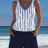 Stella - Casual Swimsuit with Pocket and V-Neck