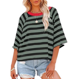 LOUISE - Trendy Loose Fit Summer Crewneck Top