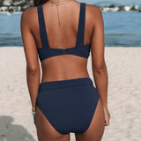 Ella - High-Waisted Solid Swimsuit