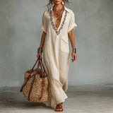 Adèle - Embroidered Shirt Dress