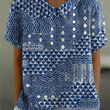 Adeline - Blouse with Tribal Print
