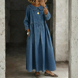 Joanna - Peter Pan Collar Denim Dress