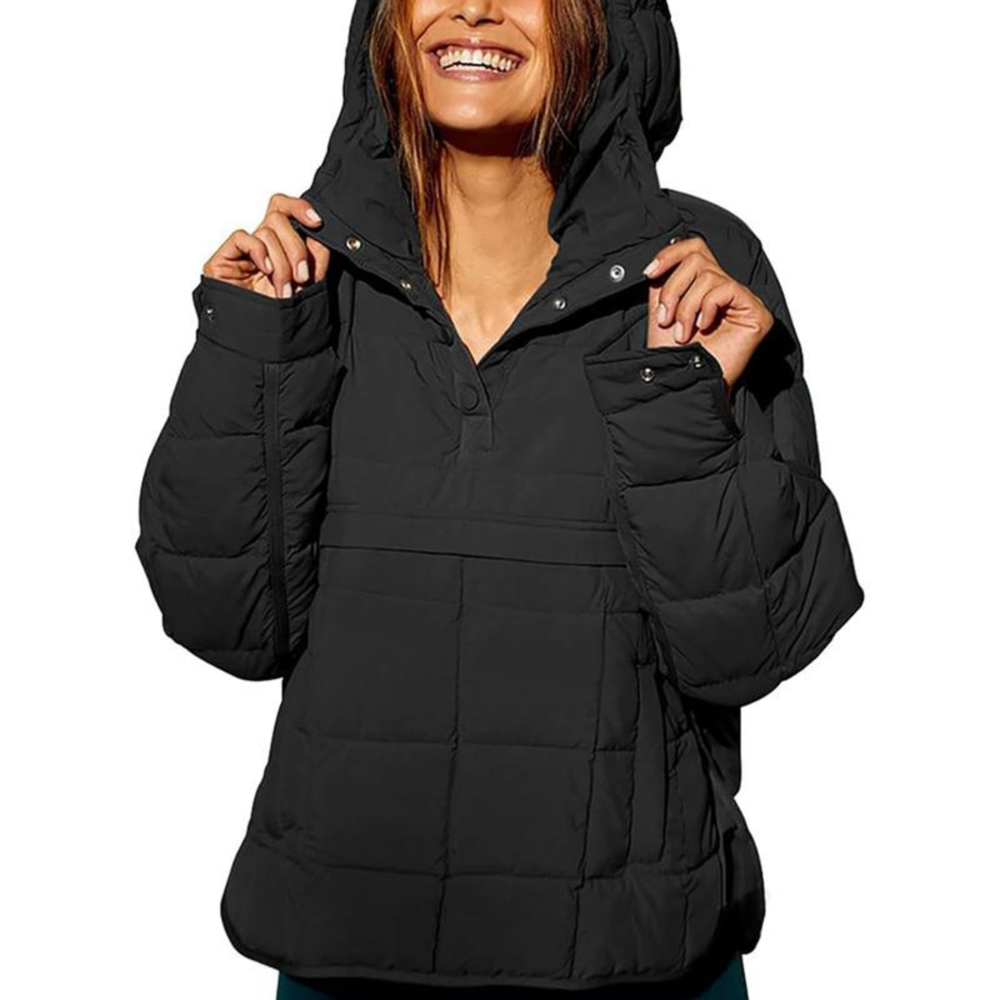 Jocelyn - Oversized Hooded Pullover Jacket