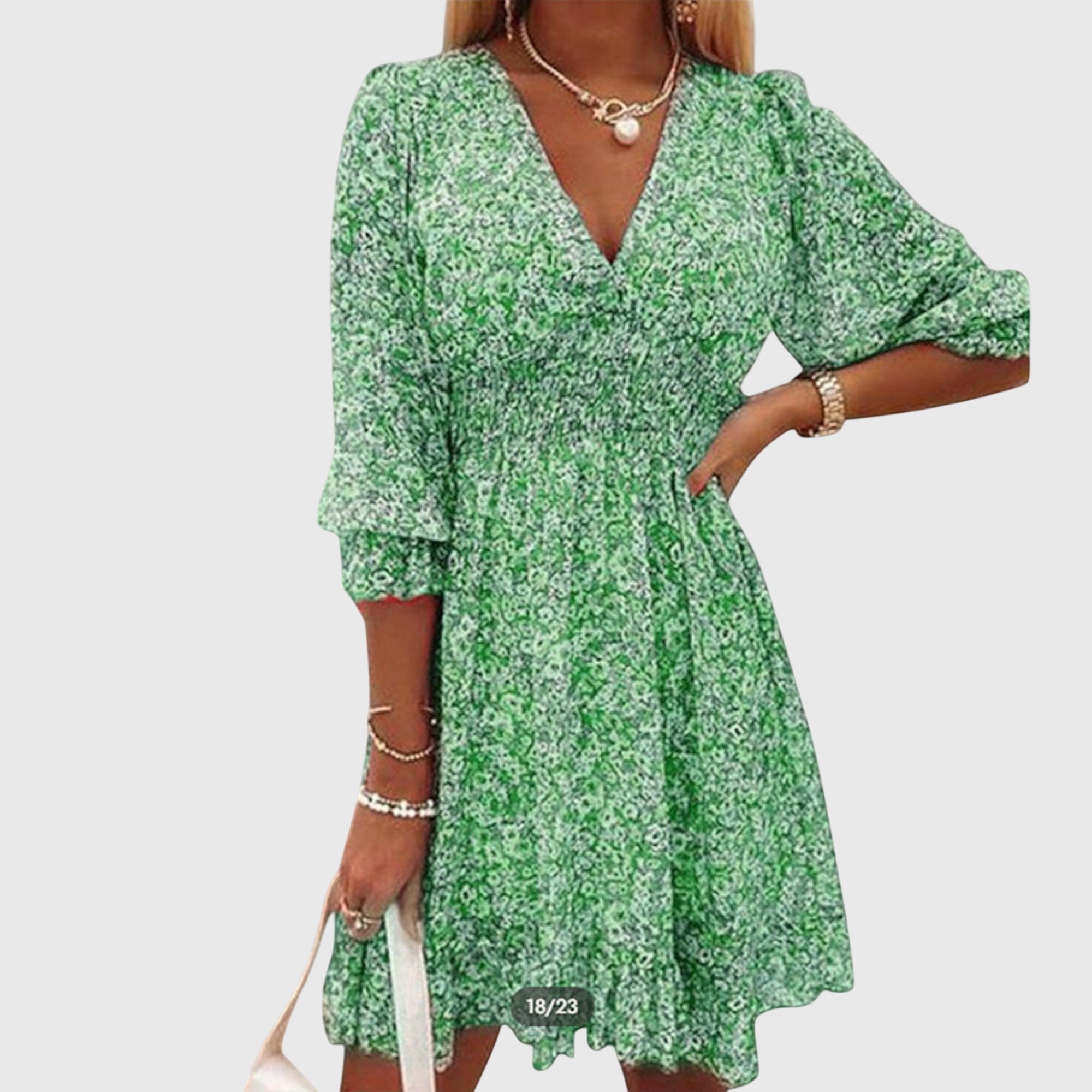 Valérie - Floral Puff Sleeve Dress