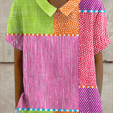 Samantha - Colourful Patchwork Blouse