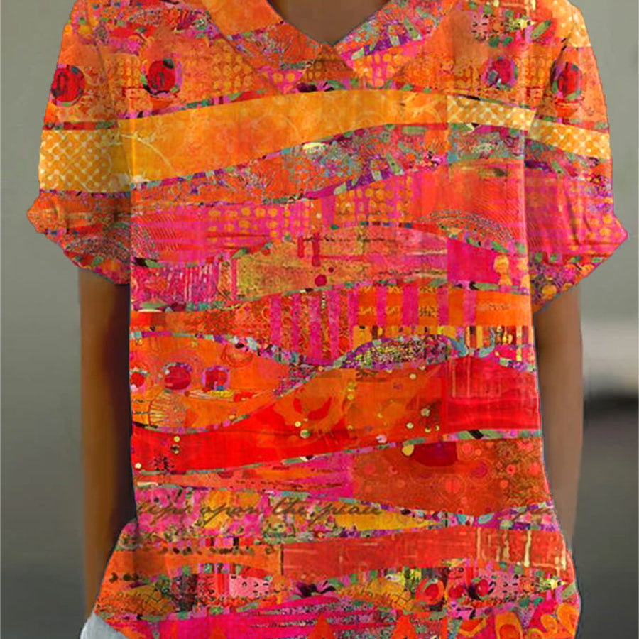 Gisèle - Blouse with Abstract Print