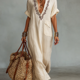 Adèle - Embroidered Shirt Dress