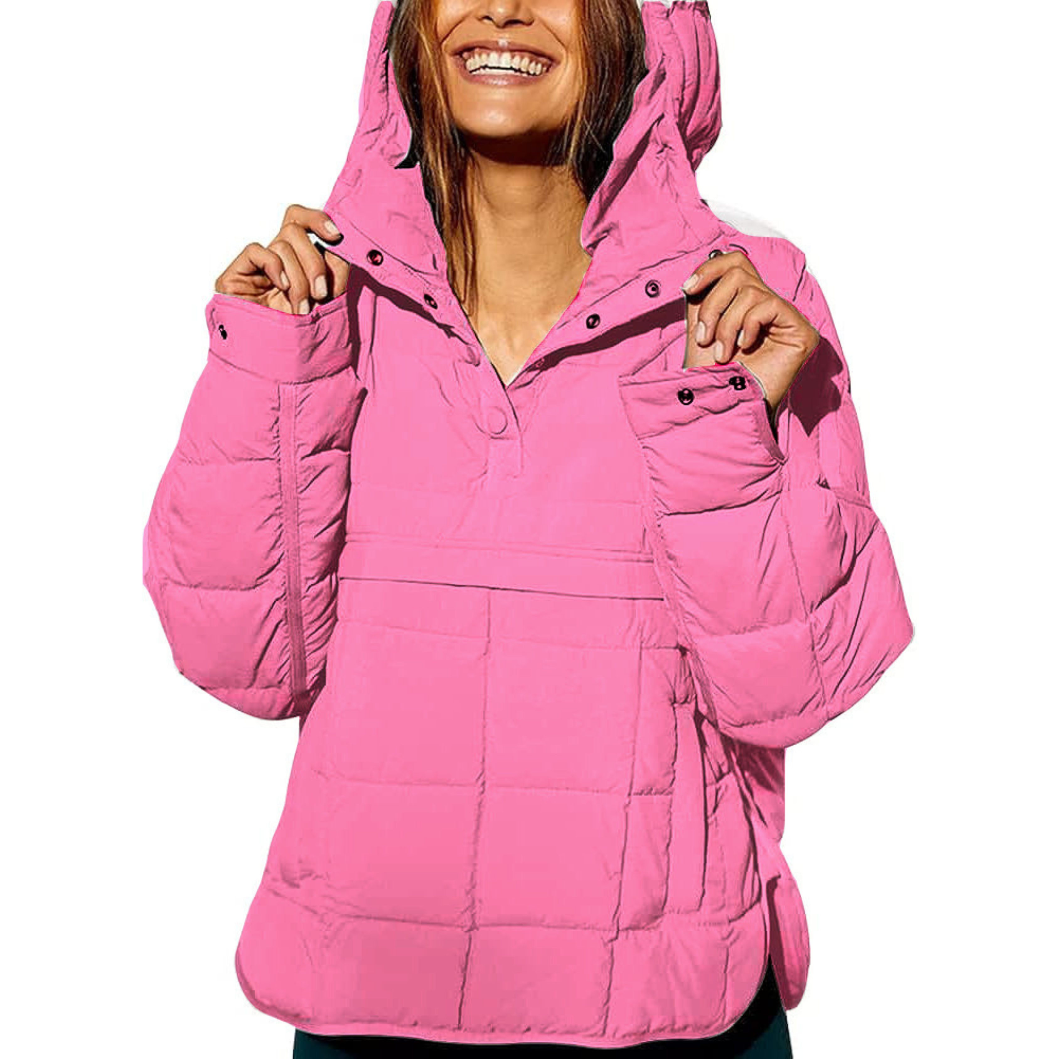 Jocelyn - Oversized Hooded Pullover Jacket