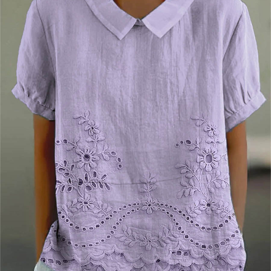 Kayla - Embroidered Floral Blouse