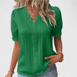 Cécile - Elegant V-Neck Blouse