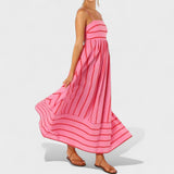 Dahlia - Long Striped Dress