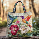 Handmade Bag - Hummingbird & Flowers