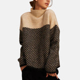 Viviane - Structured Two-Tone Knit Sweater