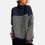 Viviane - Structured Two-Tone Knit Sweater