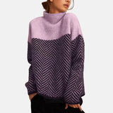 Viviane - Structured Two-Tone Knit Sweater